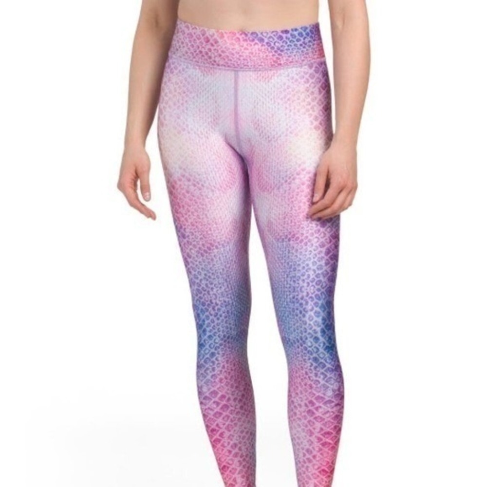 TEREZ Scale Print Design Hi-Shine Leggings Size XL